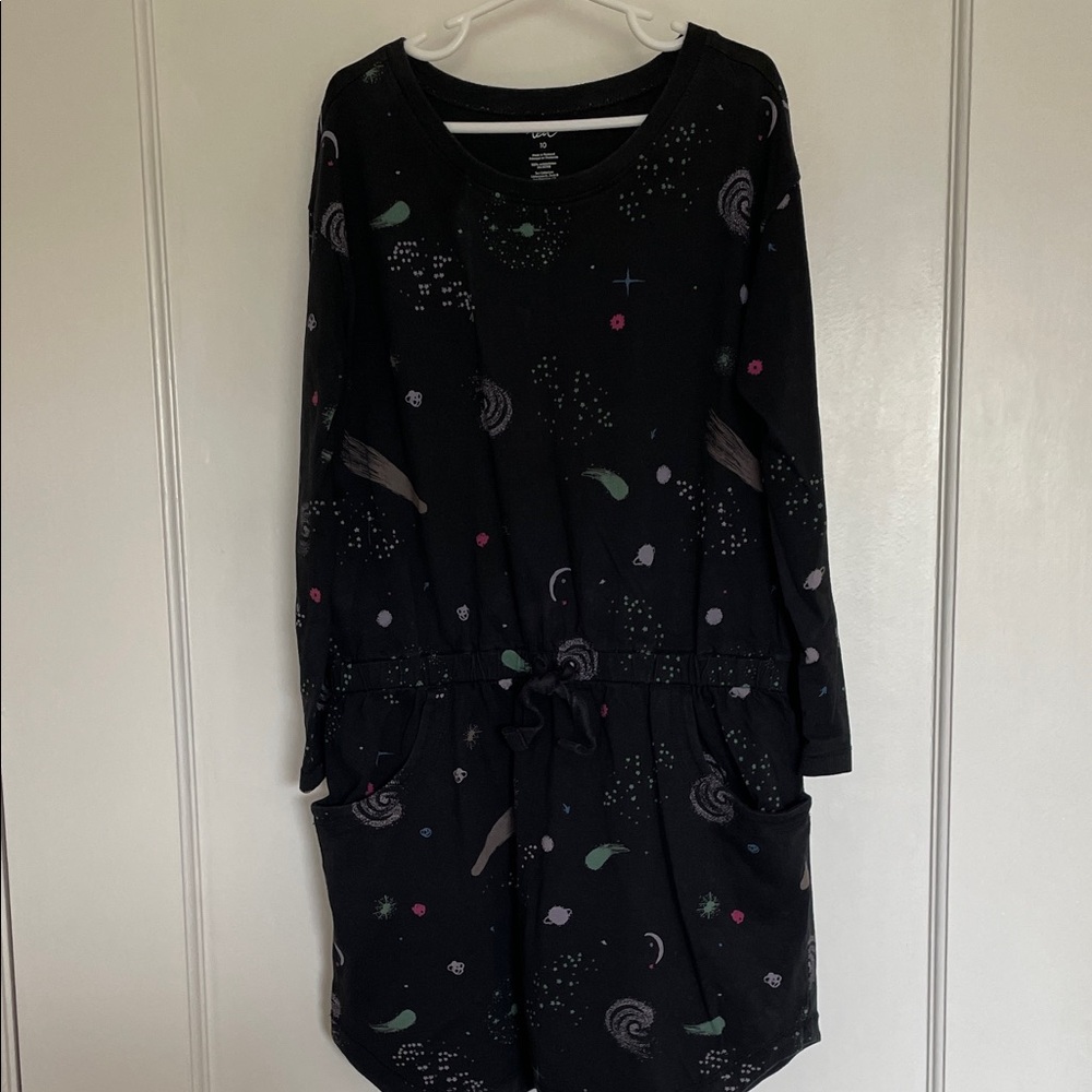 Tea Collection Cosmic Print Long Sleeve Dress